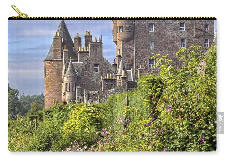 Scotland Zip Pouch featuring the photograph The Garden of Glamis Castle by Jason Politte