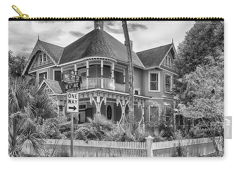 Hdr Zip Pouch featuring the photograph The Gingerbread House by Howard Salmon