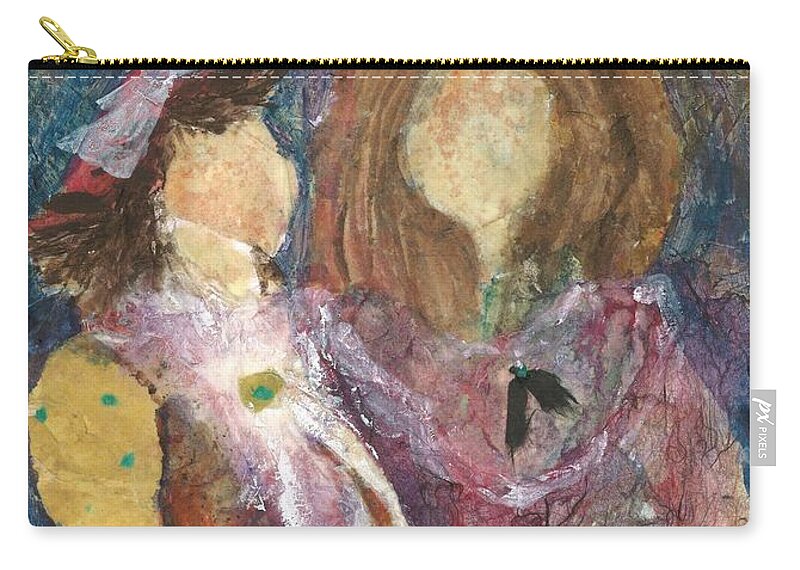 Girls Zip Pouch featuring the painting the Girls by Sherry Harradence