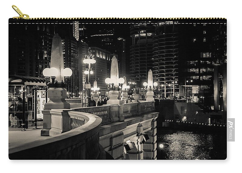 2012 Zip Pouch featuring the photograph The Glow Over the River by Melinda Ledsome