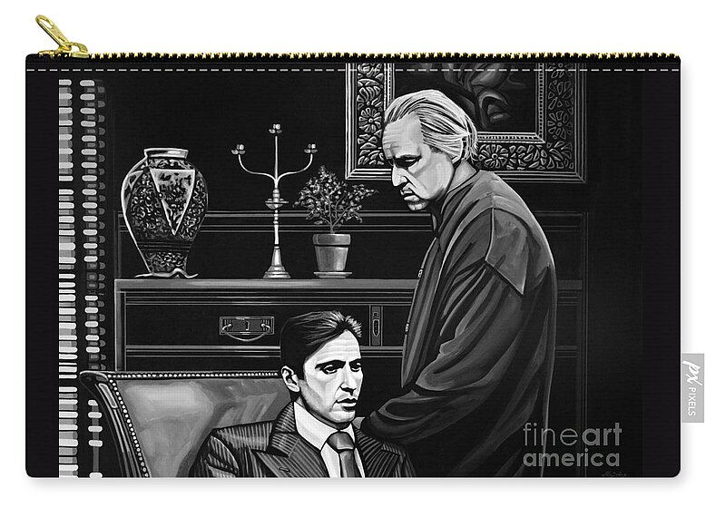 The Godfather Zip Pouch featuring the painting The Godfather by Paul Meijering