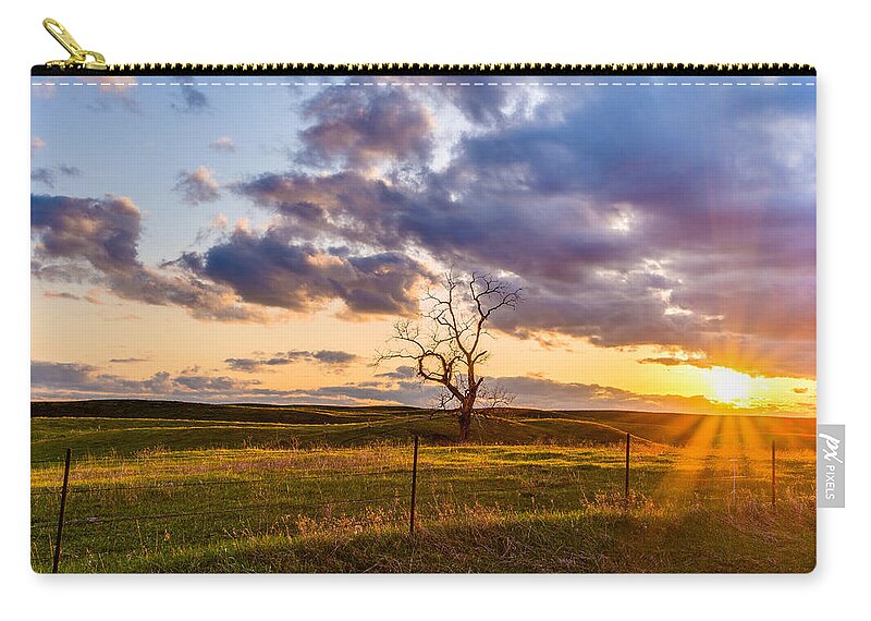 Sunset Sonata Carry-all Pouch featuring the photograph The Golden Hour by Adam Mateo Fierro