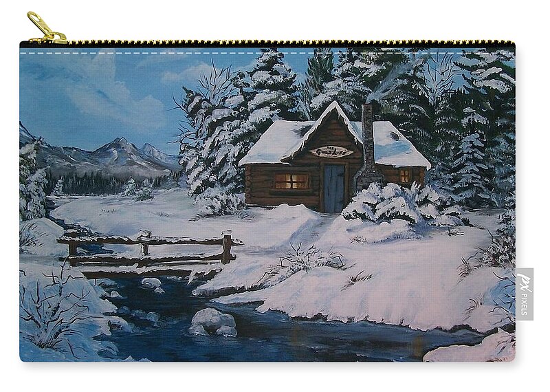 River Zip Pouch featuring the painting The Good Life by Sharon Duguay