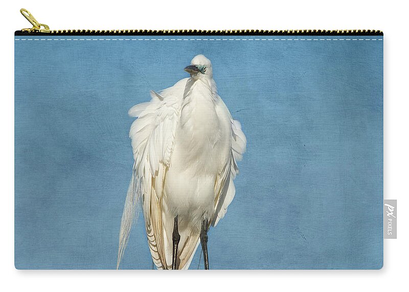Egret Zip Pouch featuring the photograph The Great One by Kim Hojnacki