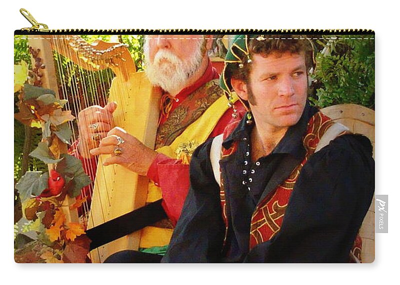 Fine Art Zip Pouch featuring the photograph The Gypsy and the Minstrel by Rodney Lee Williams