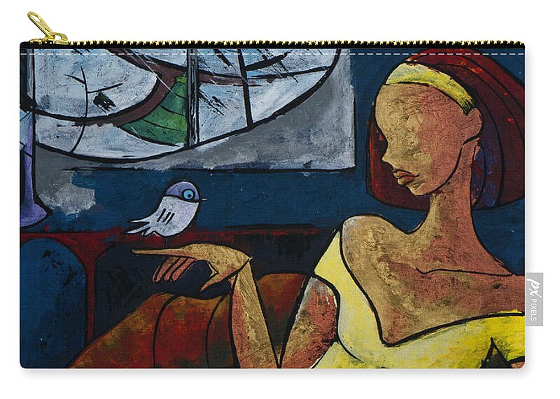 Love Zip Pouch featuring the painting The Healing Process - From The Eternal WHYs series by Elisabeta Hermann
