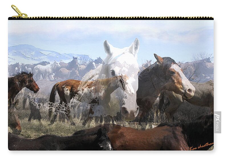 Horses Carry-all Pouch featuring the photograph The Herd 2 by Kae Cheatham