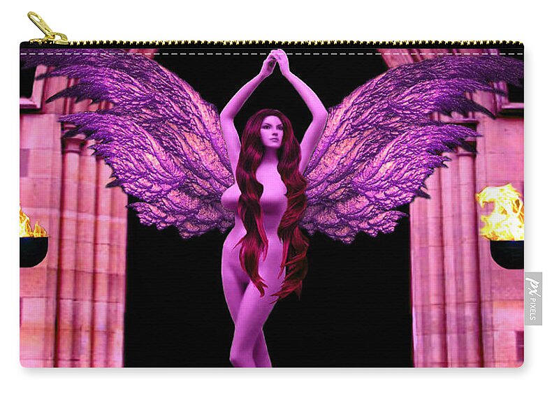 High Priestess Zip Pouch featuring the digital art The High Priestess by Steed Edwards