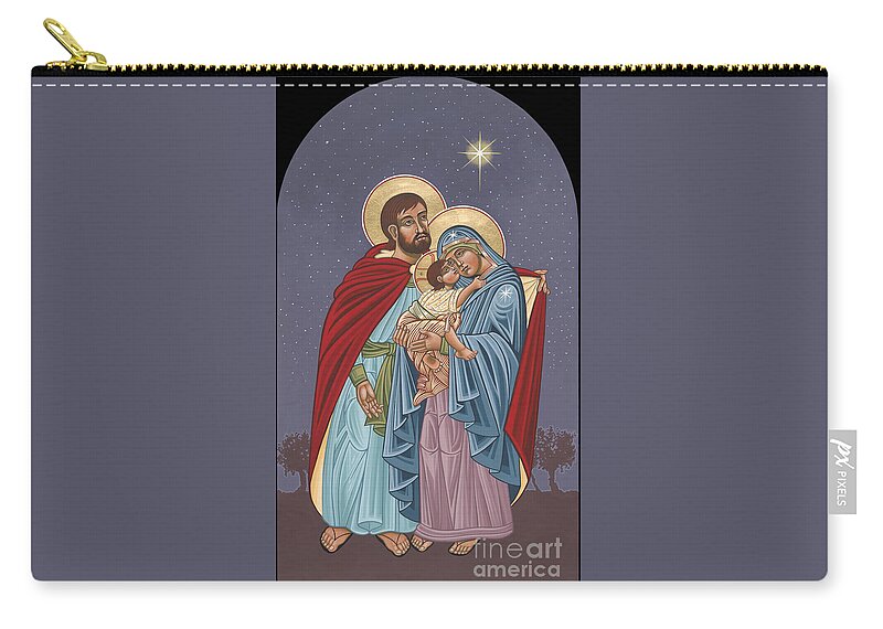 Bethlehem Zip Pouch featuring the painting The Holy Family for the Holy Family Hospital of Bethlehem by William Hart McNichols