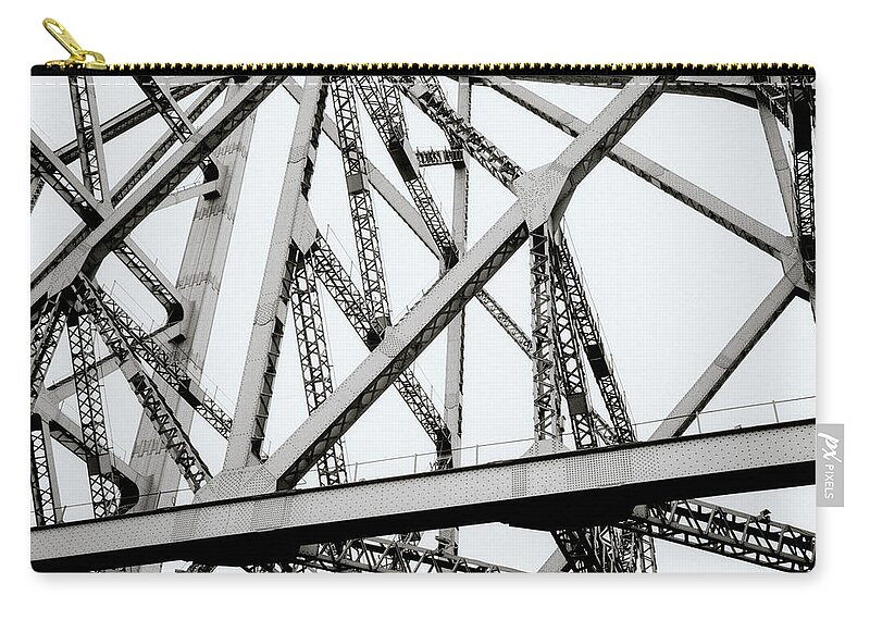 Strength Zip Pouch featuring the photograph The Howrah Bridge Of Kolkata by Shaun Higson