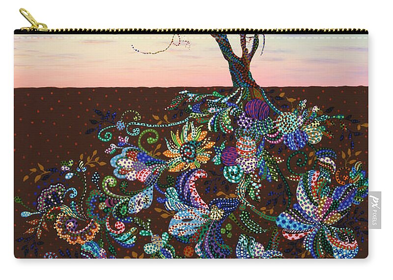Tree Zip Pouch featuring the painting The Journey by James W Johnson