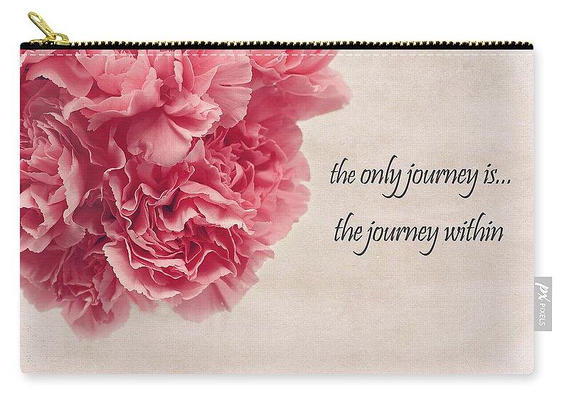 Carnation Zip Pouch featuring the photograph The Journey by Kim Hojnacki