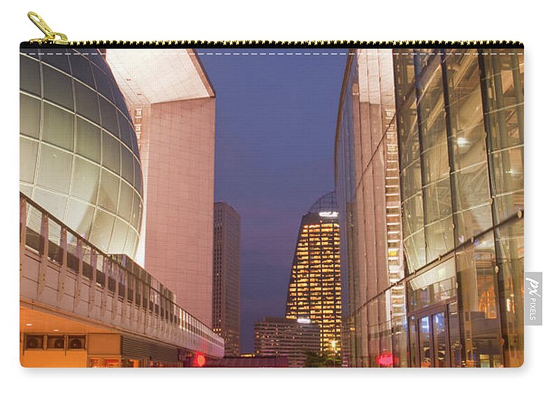Corporate Business Zip Pouch featuring the photograph The La Defense District In Paris by Julian Elliott Photography