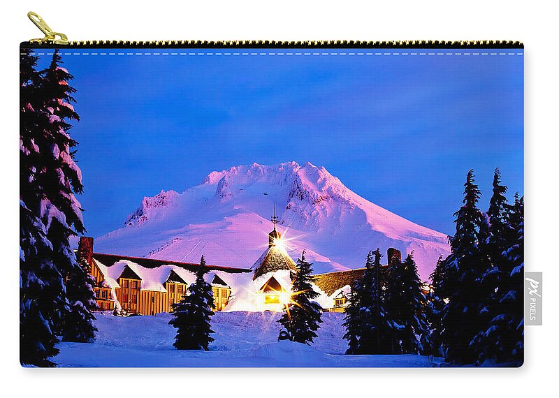 Timberline Lodge Carry-all Pouch featuring the photograph The Last Sunrise by Darren White