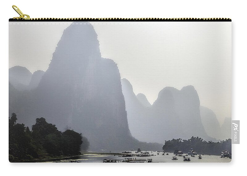 Li River Zip Pouch featuring the photograph The Li River China by Lynn Bolt