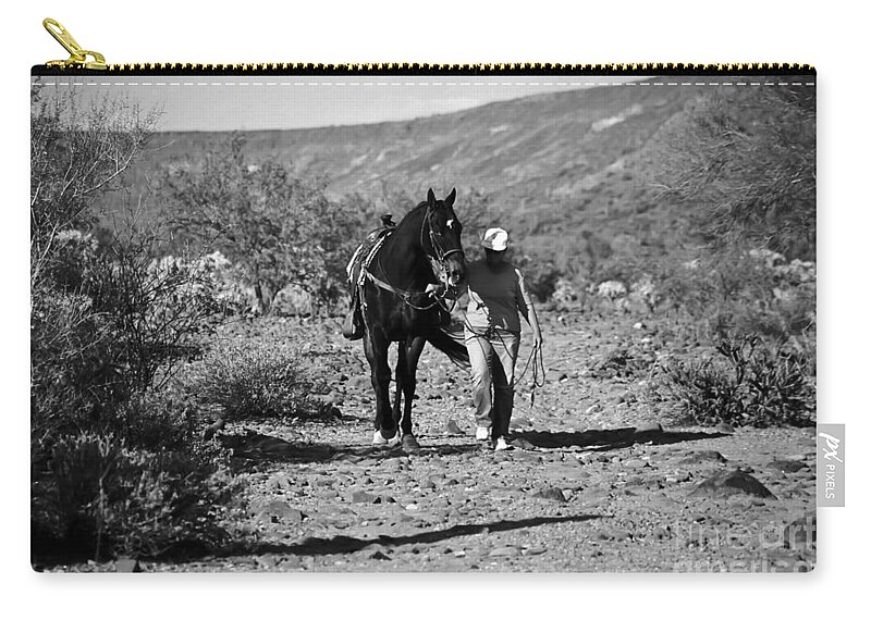 Horse Zip Pouch featuring the photograph The Lost Shoe by Kathy McClure