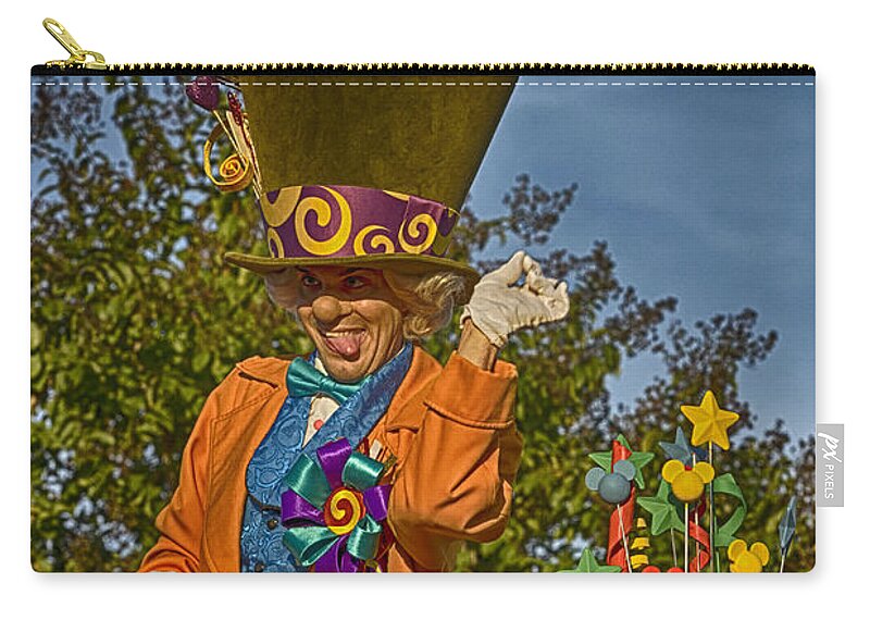 Orlando Zip Pouch featuring the photograph The Mad Hatter by Linda Tiepelman