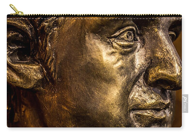 Johnny Cash Zip Pouch featuring the photograph The Man in Black by Ron Pate