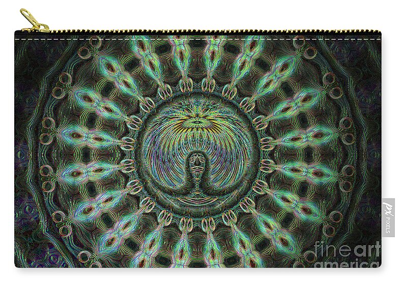 Kaleidoscope Zip Pouch featuring the photograph The Mask by Donna Brown