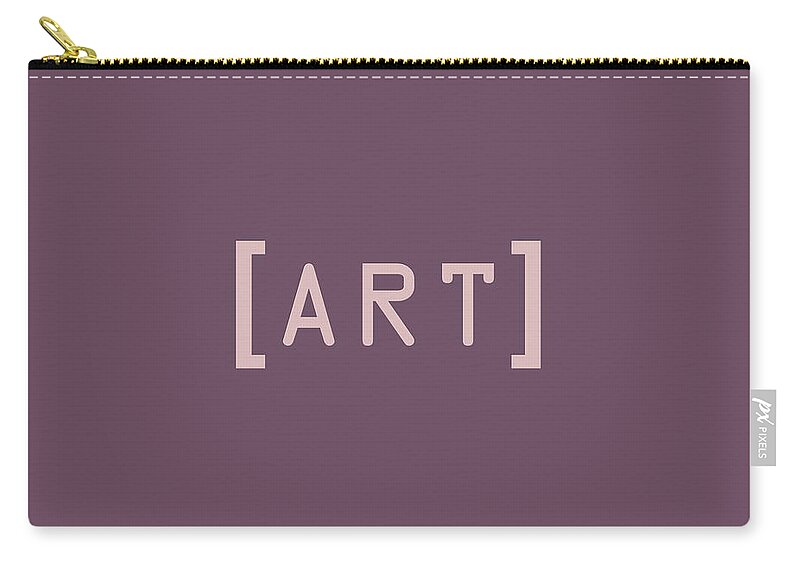 'the Meaning Of Art' Collection By Serge Averbukh Zip Pouch featuring the digital art The Meaning of Art - Square Brackets by Serge Averbukh