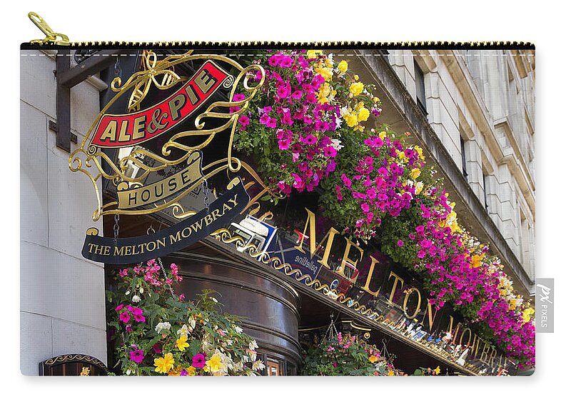 Pub Zip Pouch featuring the photograph The Melton Mowbray by Shirley Mitchell