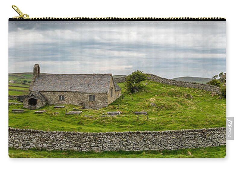 St Celynnin Church Zip Pouch featuring the photograph The Mens Chapel by Adrian Evans
