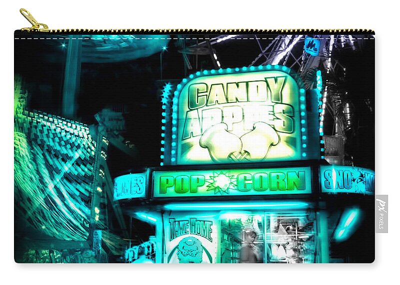 Carnival Zip Pouch featuring the photograph The Middle of the Midway by Mark Andrew Thomas