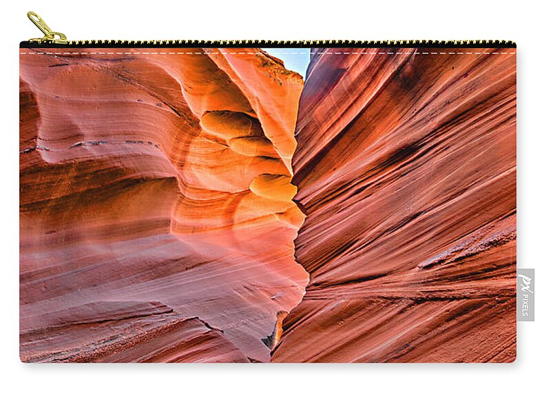 Antelope Canyon Zip Pouch featuring the photograph The Mysterious Canyon 3 by Jason Chu