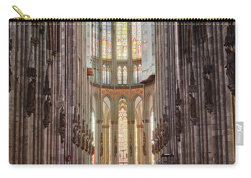 Gothic Style Carry-all Pouch featuring the photograph The Nave Of Cologne Cathedral by Julian Elliott Photography
