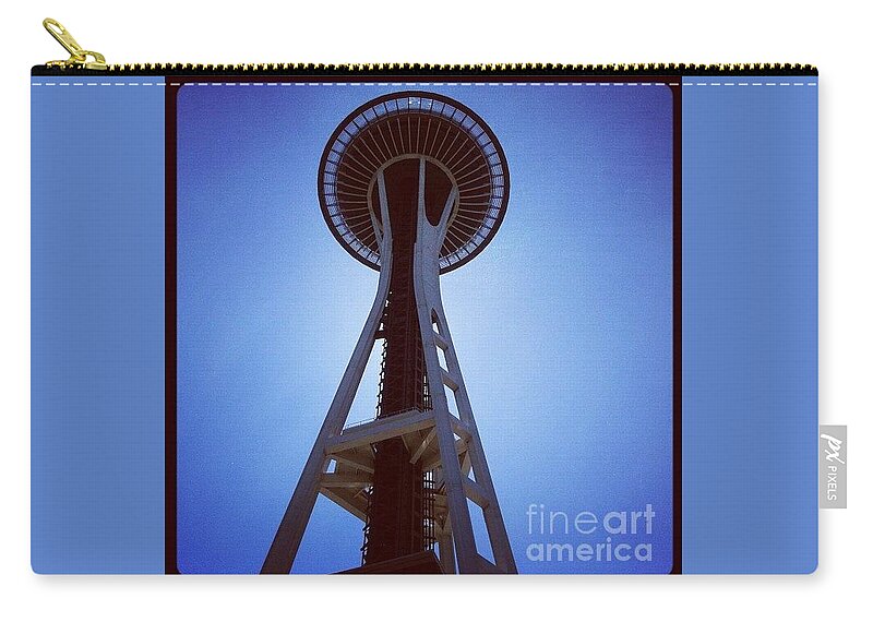 Seattle Space Needle Zip Pouch featuring the photograph The Needle by Denise Railey