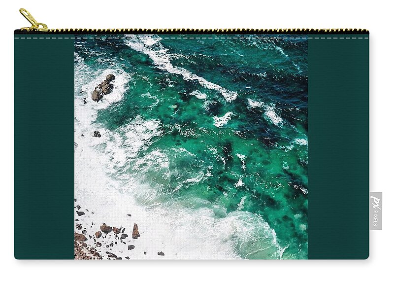 Refreshing Zip Pouch featuring the photograph The Ocean, Cape Point by Aleck Cartwright