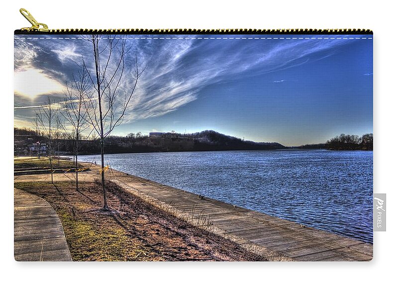 Parkersburg Zip Pouch featuring the photograph The Ohio River by Jonny D