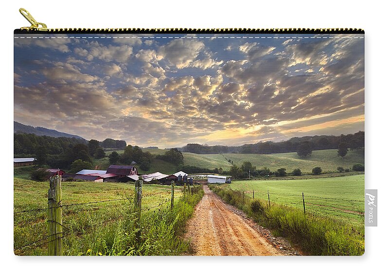 Appalachia Carry-all Pouch featuring the photograph The Old Farm Lane by Debra and Dave Vanderlaan