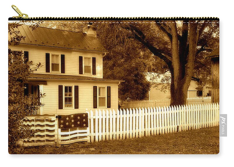 Home Zip Pouch featuring the photograph The Old Homestead by Jean Goodwin Brooks