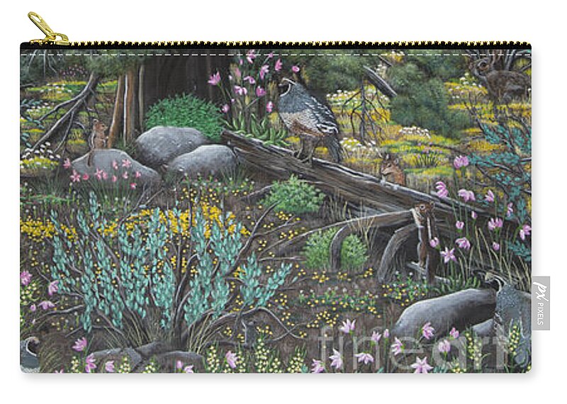 Juniper Tree Zip Pouch featuring the painting The Old Juniper Tree by Jennifer Lake
