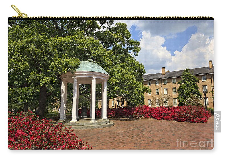 The Old Well Zip Pouch featuring the photograph The Old Well at Chapel Hill Campus by Jill Lang