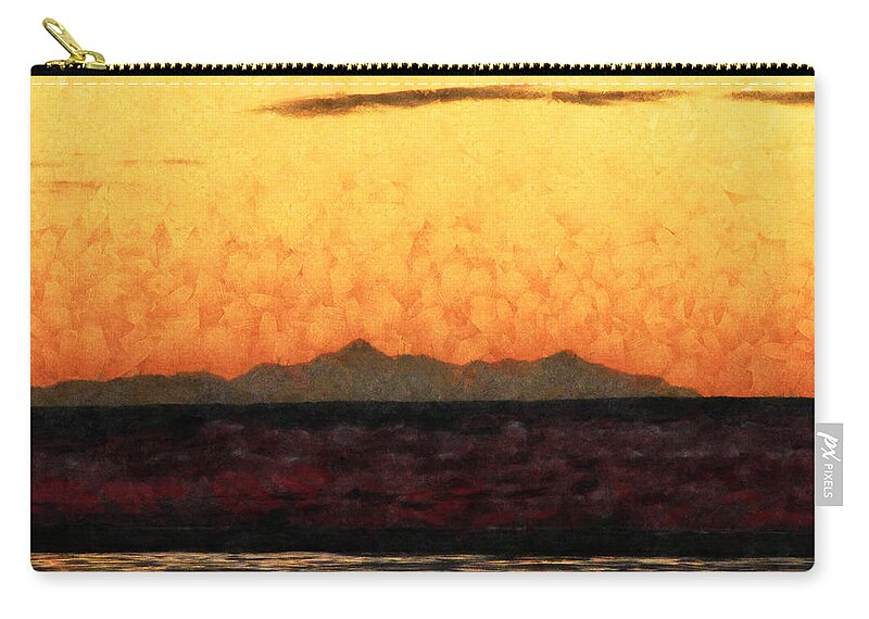 Abstract Zip Pouch featuring the photograph The Orange Dawn by Steve Taylor