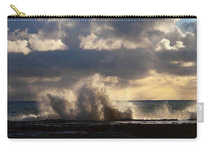 Catalina Channel Zip Pouch featuring the photograph The Pacific Calms Down by Joe Schofield