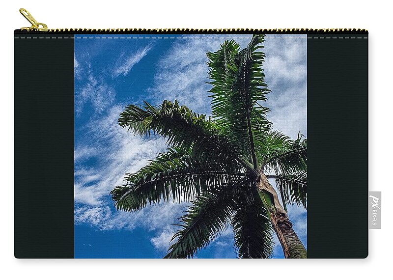 Palm Zip Pouch featuring the photograph The Palm by Aleck Cartwright