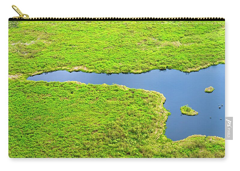 Standing Water Zip Pouch featuring the photograph The Pantanal Seen From The Sky Vii by Picture By Tambako The Jaguar
