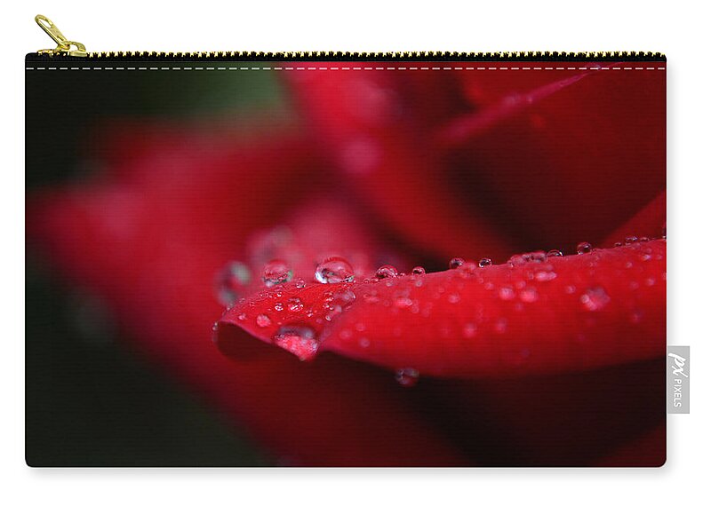Flower Zip Pouch featuring the photograph The Passion of Life by Melanie Moraga
