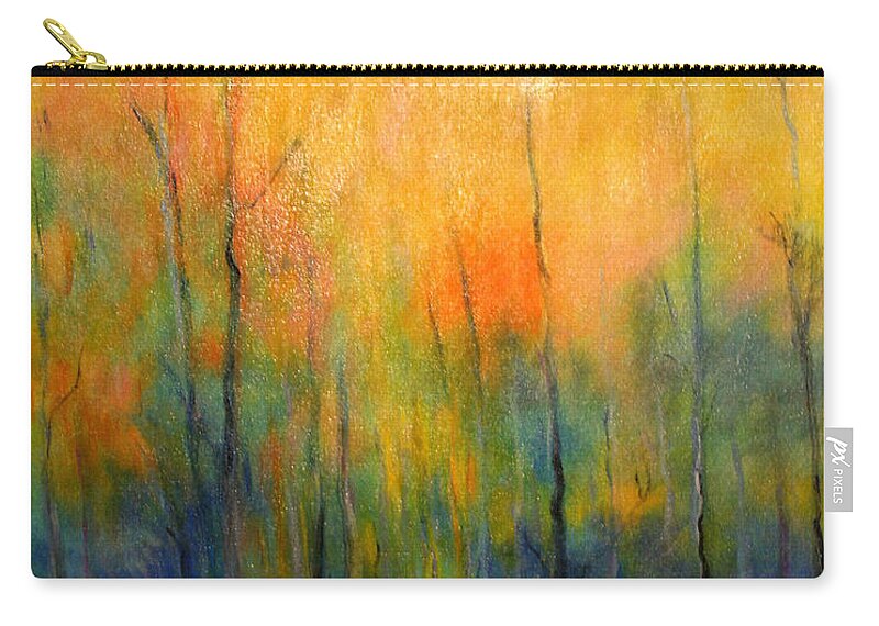Landscape Zip Pouch featuring the painting The Path to Forever by Alison Caltrider