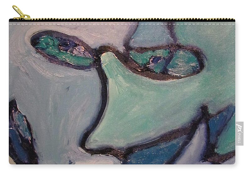 Perpetrator Zip Pouch featuring the painting The Perpetrator by Shea Holliman