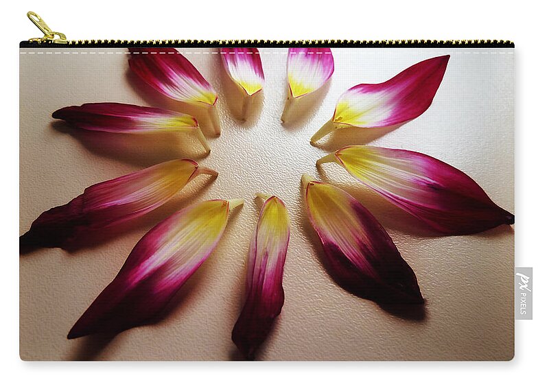 Petals Zip Pouch featuring the photograph The Petal Cake by Steve Taylor