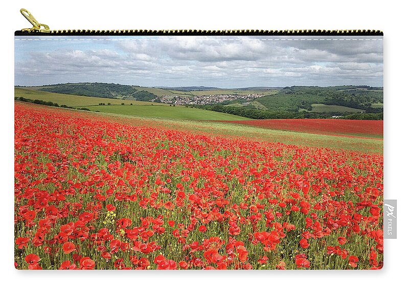Outdoors Zip Pouch featuring the photograph The Poppies Are Popping by Larigan - Patricia Hamilton