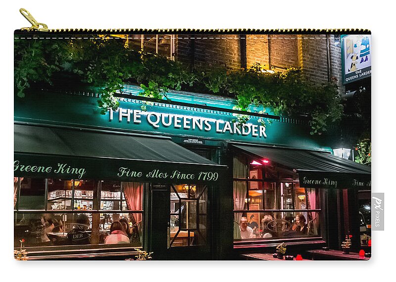 Holborn Zip Pouch featuring the photograph The Pub by Glenn DiPaola