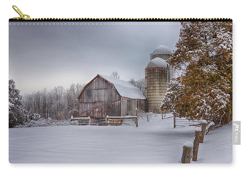 Scenic Vermont Photographs Zip Pouch featuring the photograph The quiet respite by Jeff Folger