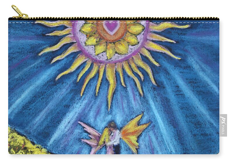 Art Zip Pouch featuring the pastel The Radiant Sun by Diana Haronis