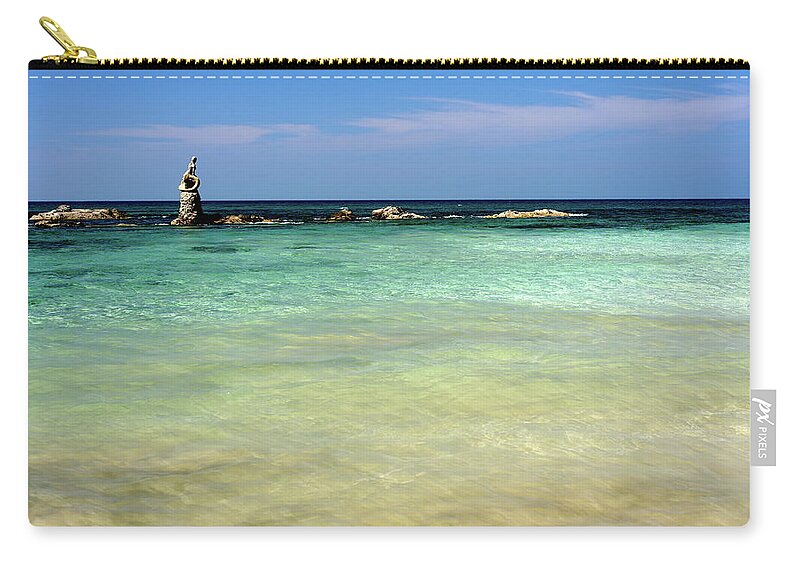 Tranquility Zip Pouch featuring the photograph The Rakhine Mermaid by Glenn Sundeen - Tigerpal