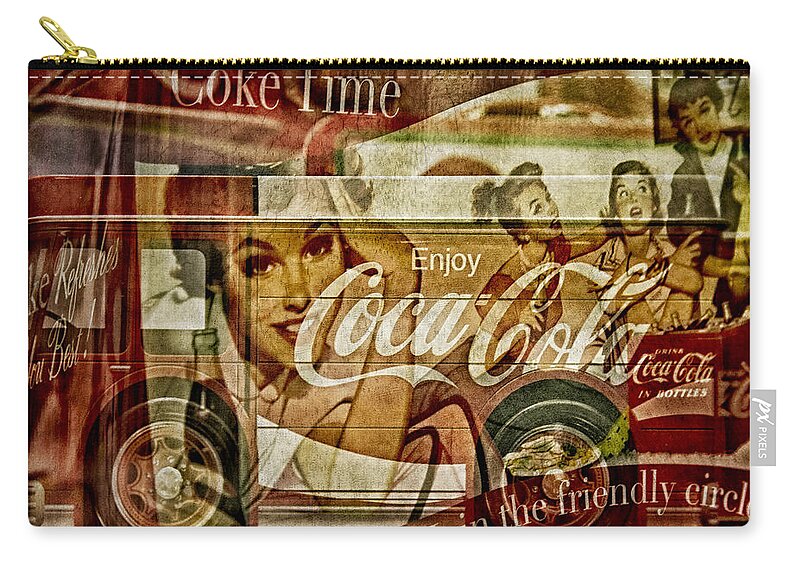 Coca Cola Carry-all Pouch featuring the photograph The Real Thing by Susan Candelario